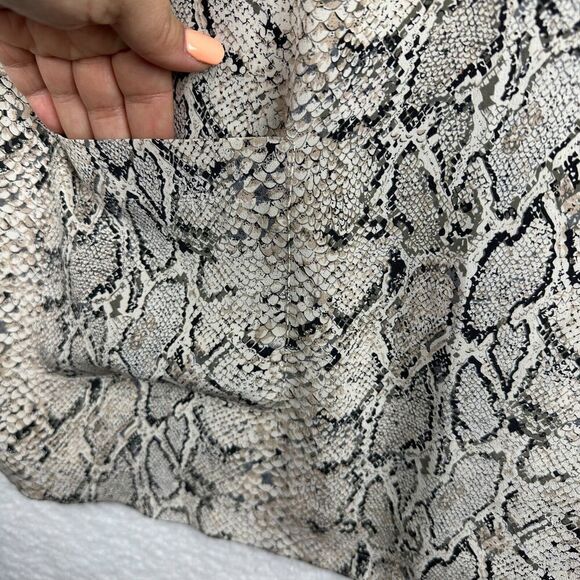 Equipment Femme 100% Silk Snakeskin Print Shift Mini Dress Size S Boho Western - Picture 5 of 12